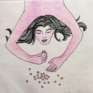 Pen & Colour Pencils