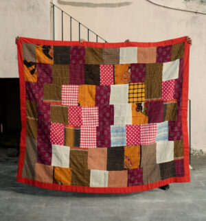Patchwork with upcycled fabric