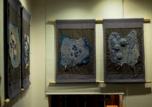 Upcycled fabric and embroidery