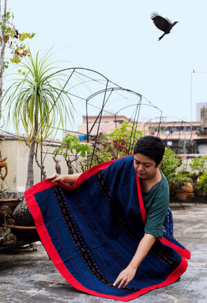 Kantha work on Upcycled fabric