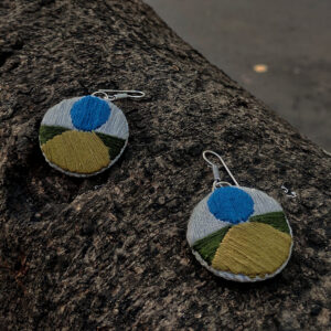 Hand embroidery on upcycled fabric